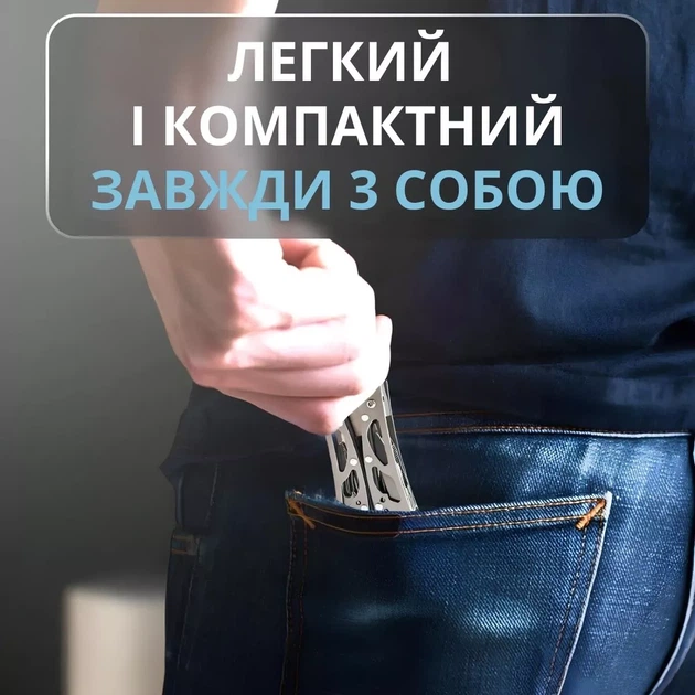 Универсальный мультитул 13в1 + набор бит в подарок - Фото 10 Универсальный мультитул 13в1 + набор бит в подарок - изображение 10