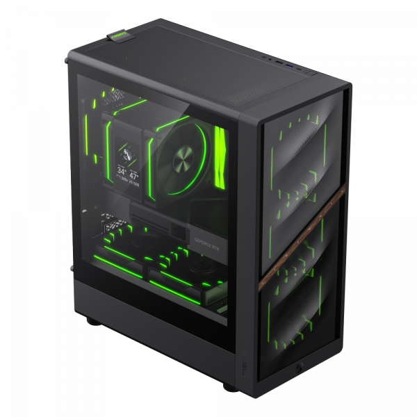 GAMEMAX Корпус комп'ютерний Mini Tower без блока живлення m-atx,itx, Tempered Glass,Mesh,USB2.0*1,USB3.0*1, aeris 330 mb - изображение 8