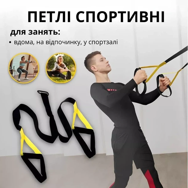 Петлі TRX Pro 3 з гумовими ручками для фітнесу - зображення 6