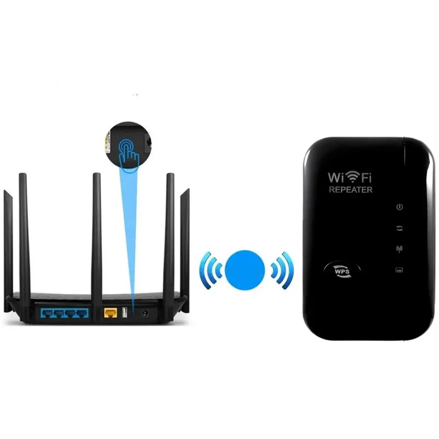 Усилитель репитер WiFi сигнала от сети до 300 Мбит/с LV-WR03 Черный ( см1167501 ) - изображение 8