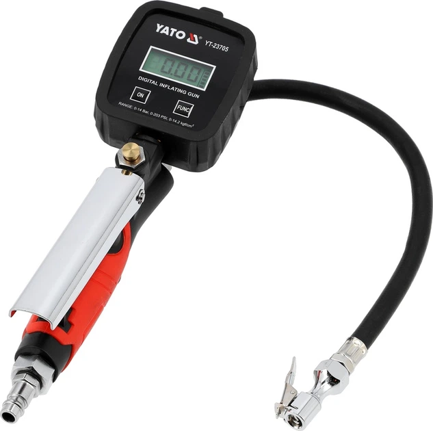 Pistolet pneumatyczny YATO cyfrowy manometr LCD YT-23705 (5906083124471) - obraz 2