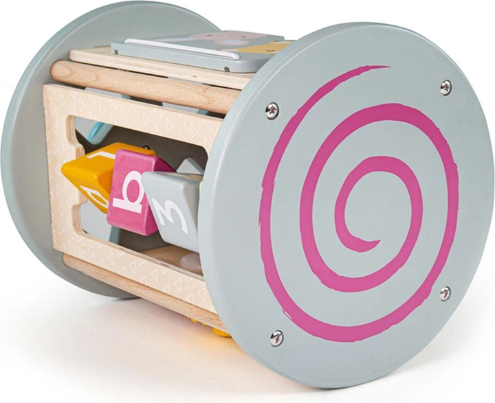 Іграшка для немовлят Bigjigs дерев'яна скриня з рухомими елементами та сортером 34047 (0691621820476) - зображення 5