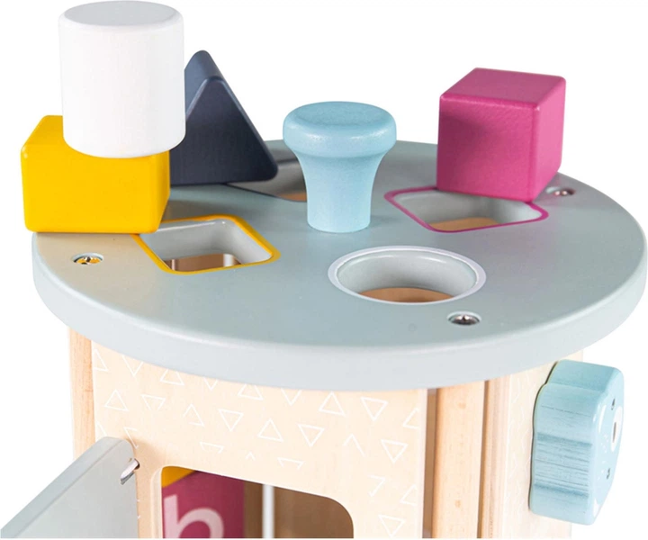 Іграшка для немовлят Bigjigs дерев'яна скриня з рухомими елементами та сортером 34047 (0691621820476) - зображення 8