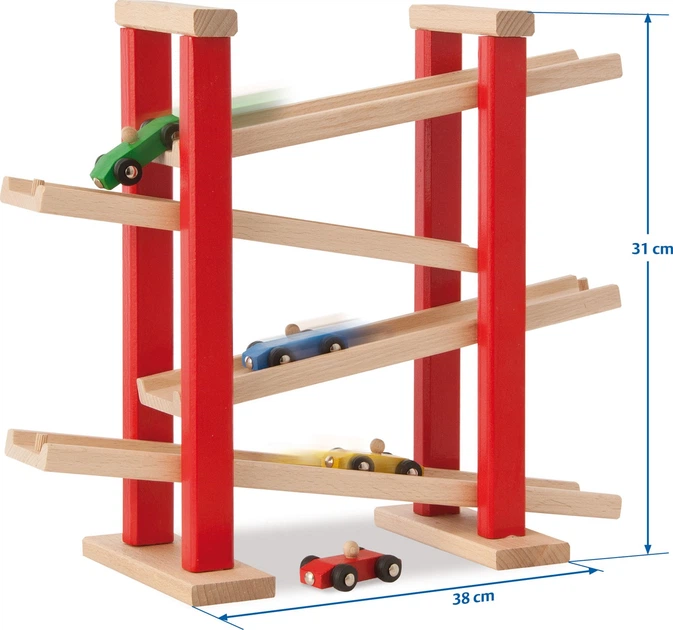 Tor wyścigowy dla niemowląt Eichhorn z 3 samochodami 100027332 (4051902273326) - obraz 3