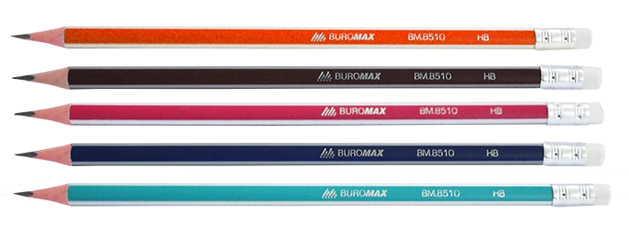 Чернографитный карандаш Buromax, HB, треугольный (BM.8510) - Фото 2 Чернографитный карандаш Buromax, HB, треугольный (BM.8510) - изображение 2