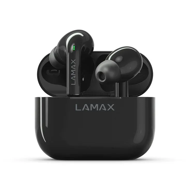 Бездротові навушники Lamax  Clips1 ANC BT 5.3 BeatBass Чорні (LXIHMCPS1ACBA) - зображення 2