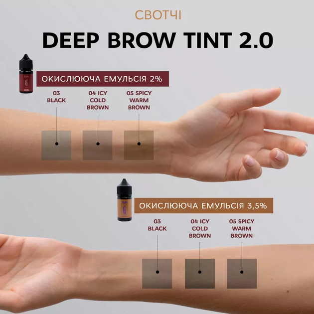 Крем краска ÉLAN (04 ICY cold brown), 20 мл «Deep Brow Tint 2.0» для окрашивания бровей - изображение 2