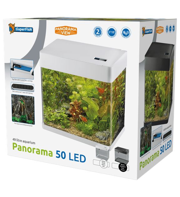 Акваріум скляний - Superfish Panorama 50 LED BLACK (A4052040) - изображение 3