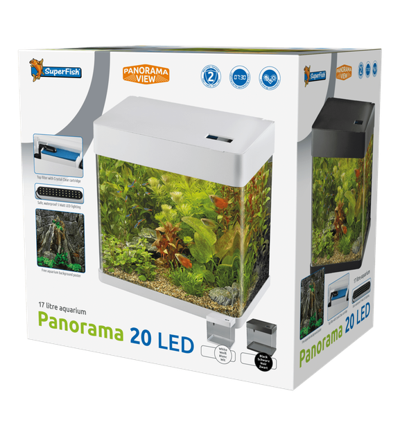 Акваріум скляний - Superfish Panorama 20 LED BLACK (A4052030) - зображення 3