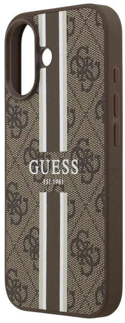 Панель Guess 4G Printed Stripes MagSafe для Apple iPhone 17 Brown (3666339491406) - зображення 5