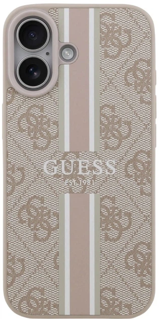 Панель Guess 4G Printed Stripes MagSafe для Apple iPhone 17 Pink (3666339491444) - зображення 3