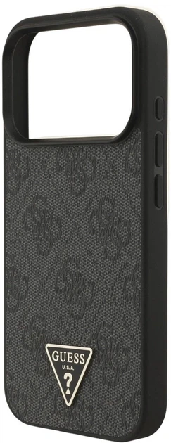 Панель Guess 4G Strap Triangle Logo MagSafe для Apple iPhone 17 Pro Black (3666339526481) - зображення 4