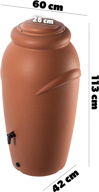 Резервуар для дощової води Kadax Vidor з комплектом для підключення 210 л (K9104) - зображення 3