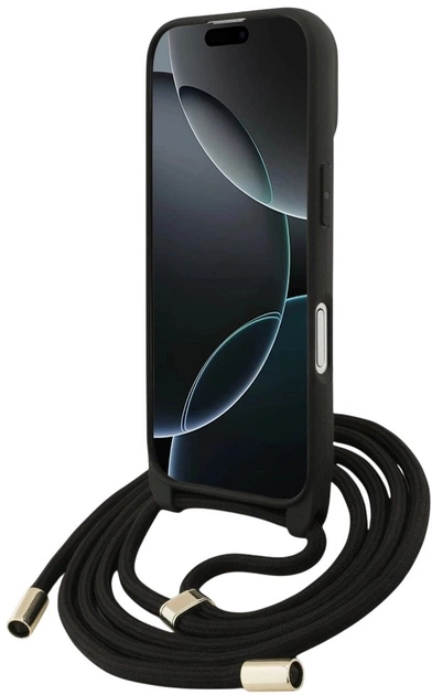 Панель Guess 4G Big Logo Cord Stap Crossbody для Apple iPhone 17 Black (3666339526733) - зображення 6