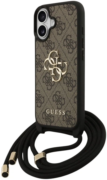 Панель Guess 4G Big Logo Cord Stap Crossbody для Apple iPhone 17 Brown (3666339526771) - зображення 2