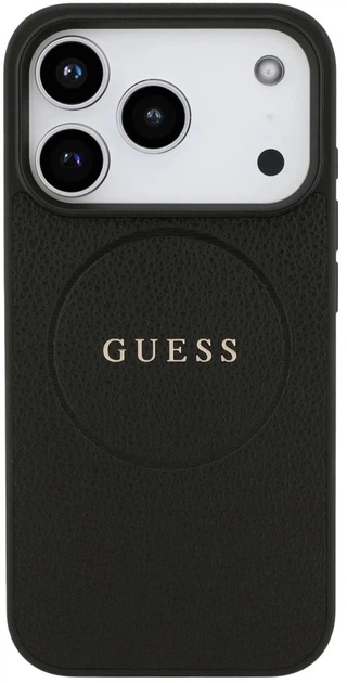 Панель Guess Grained Ring MagSafe для Apple iPhone 17 Pro Black (3666339490904) - зображення 3