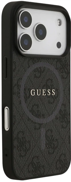 Панель Guess 4G Ring Classic Logo MagSafe для Apple iPhone 17 Pro Black (3666339490980) - зображення 4
