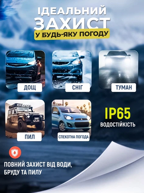 Авто лампи led автомобільні h4 2 шт комплект 6500K ксенон для авто фар переднього головного ближнього та дальнього світла Andowl xenon W-H4-X1 ходові світлодіодні лед лампочки в передні фари автомобіля лампа з охолодженням вентиляцією cob світлодіоди - зображення 7