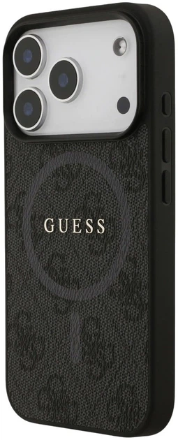 Etui plecki Guess 4G Ring Classic Logo MagSafe do Apple iPhone 17 Pro Max Black (3666339490997) - obraz 2