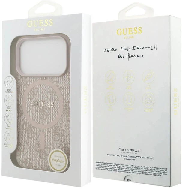 Etui plecki Guess 4G Ring Classic Logo MagSafe do Apple iPhone 17 Pro Max Pink (3666339491031) - obraz 8
