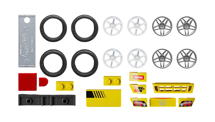 Конструктор Hot Wheels Mattel Brick Shop Speed Honda S2000 JFR88 Yellow - зображення 6