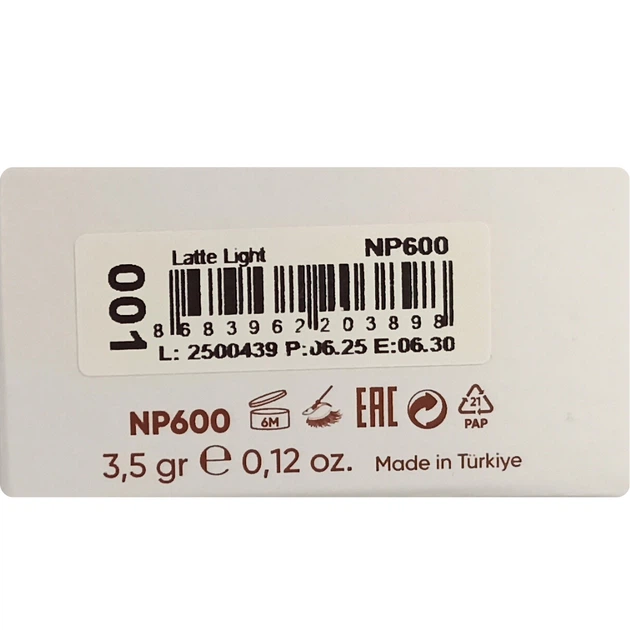 Гель для бровей Neverti NP600, 3,5 г, 001 latte light Бежевый - изображение 4