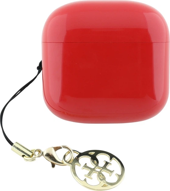 Słuchawki Guess Glossy Effect Printed Classic Logo & Charm TWS Red (GUTWSXMCCLR) - obraz 5
