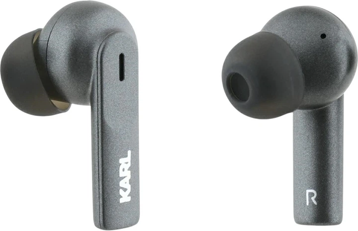 Навушники Karl Lagerfeld Metal Printed Logo ANC/ENC Black (KLTWSM1ALELK) - зображення 2