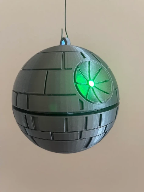 Декоративный Елочный Орнамент Death Star Christmas Ornament With LED 3Д Печать Серый 13 См - Фото 4 Декоративный Елочный Орнамент Death Star Christmas Ornament With LED 3Д Печать Серый 13 См - изображение 4