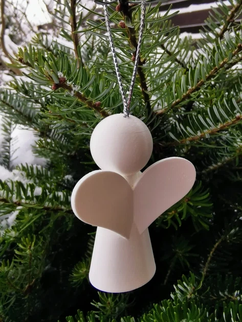 Декоративна Фігура Christmas Angel 3Д Друк Білий 7 См - зображення 2
