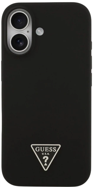 Панель Guess Silicone Triangle Logo MagSafe для Apple iPhone 17 Black (3666339517113) - зображення 3