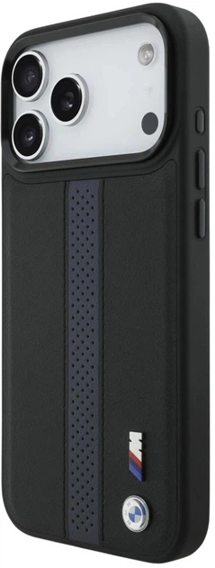 Etui BMW M Perforated Stripe Logo MagSafe do Apple iPhone 17 Pro Max Black (3666339481513) - obraz 2