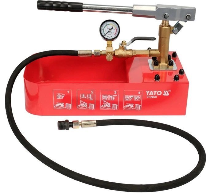 Насос ручний Yato YT-24801 для випробувань тиском (5906083090752) - зображення 2