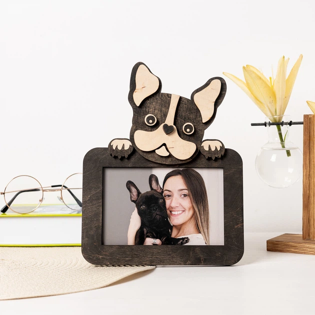 Фоторамка The Frame Depot с французским бульдогом персонализирована на 1 фото Черный (dog_french_bulldog_horizontal) - Фото 3 Фоторамка The Frame Depot с французским бульдогом персонализирована на 1 фото Черный (dog_french_bulldog_horizontal) - изображение 3