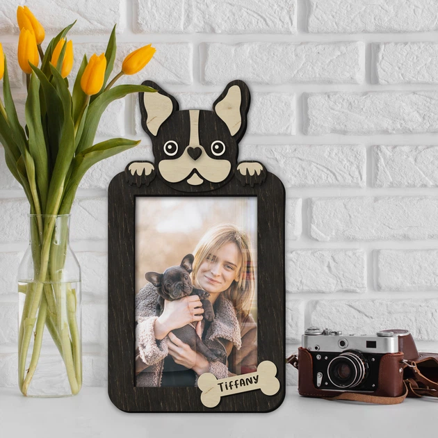 Фоторамка The Frame Depot с французским бульдогом персонализирована на 1 вертикальное фото Черный (dog_french_bulldog_vertical) - Фото 2 Фоторамка The Frame Depot с французским бульдогом персонализирована на 1 вертикальное фото Черный (dog_french_bulldog_vertical) - изображение 2