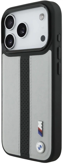 Чохол BMW M Perforated Stripe Logo MagSafe для Apple iPhone 17 Pro Grey (3666339481988) - зображення 2
