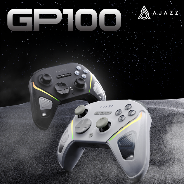 Беспроводной геймпад Ajazz GP100 2.4G/BT/USB Switch/PC/iOS/Android RGB White (GP100-W) - изображение 6
