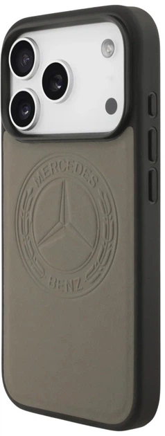 Панель Mercedes Leather Vintage Logo MagSafe для iPhone 17 Pro Beige (3666339508111) - зображення 2