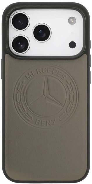 Панель Mercedes Leather Vintage Logo MagSafe для iPhone 17 Pro Beige (3666339508111) - зображення 3
