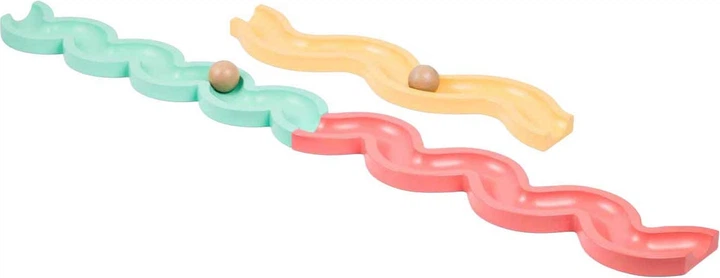 Кульковий трек BS Toys дерев'яний з м'ячиками та іграшками 4 елементи GA527 (8717775445272) - зображення 2