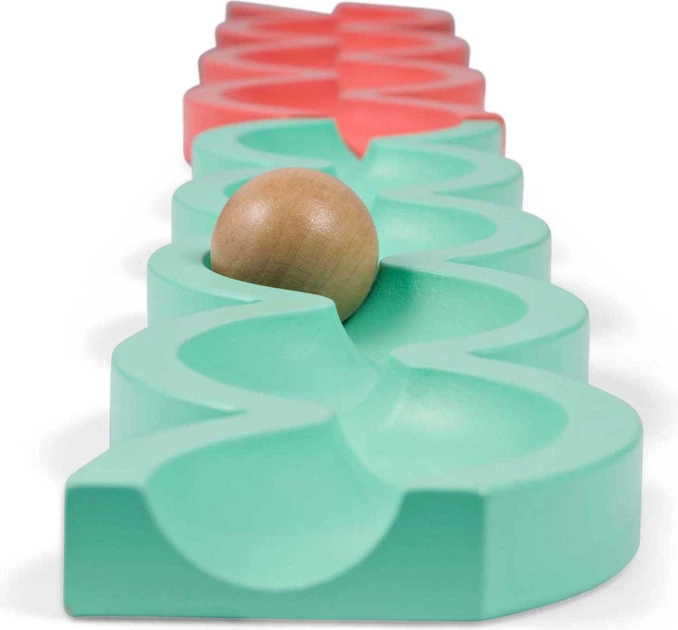 Кульковий трек BS Toys дерев'яний з м'ячиками та іграшками 4 елементи GA527 (8717775445272) - зображення 3