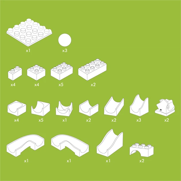 Tor kulkowy Hubelino Marble Run 43 elementy 420497 (4250331420497) - obraz 6