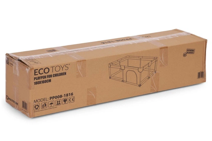 Манеж дитячий майданчик EcoToys 180 x 160 см + сумка Cірий (PP008-1816) - зображення 7