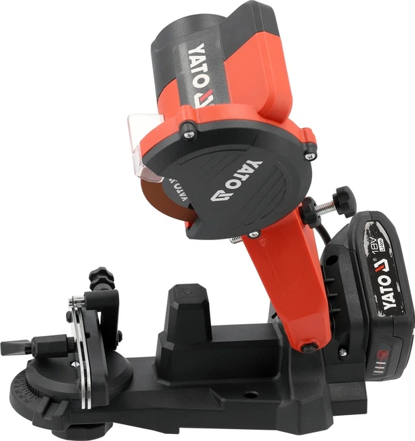 Akumulatorowa ostrzałka do łańcuchów YATO YT-84980 18 V 2 Ah 108 mm 6500 obr/min (5906083116186) - obraz 2