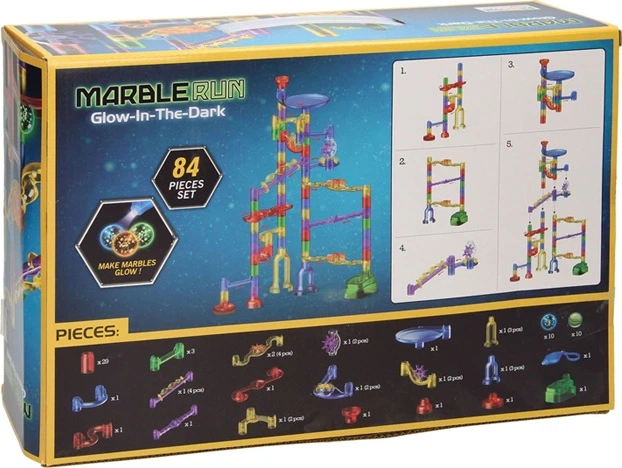 Tor kulkowy Marble świecący w ciemności 84 elementy B1344421 (8718012043244) - obraz 2