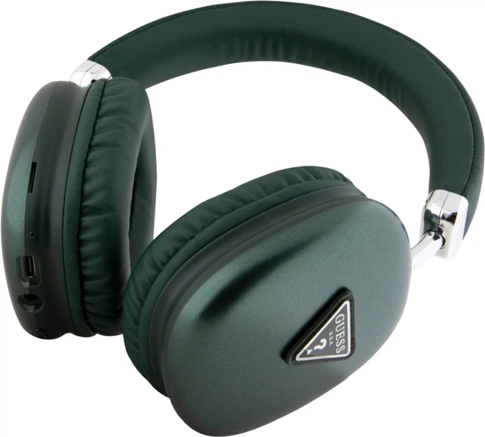Słuchawki Guess Metallic Triangle Logo Green (GUBHK1SATSA) - obraz 3