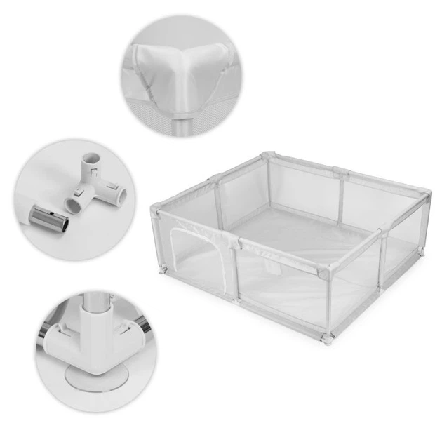 Манеж дитячий майданчик EcoToys 160 x 200 см + сумка Cірий (PP008-2016) - зображення 5