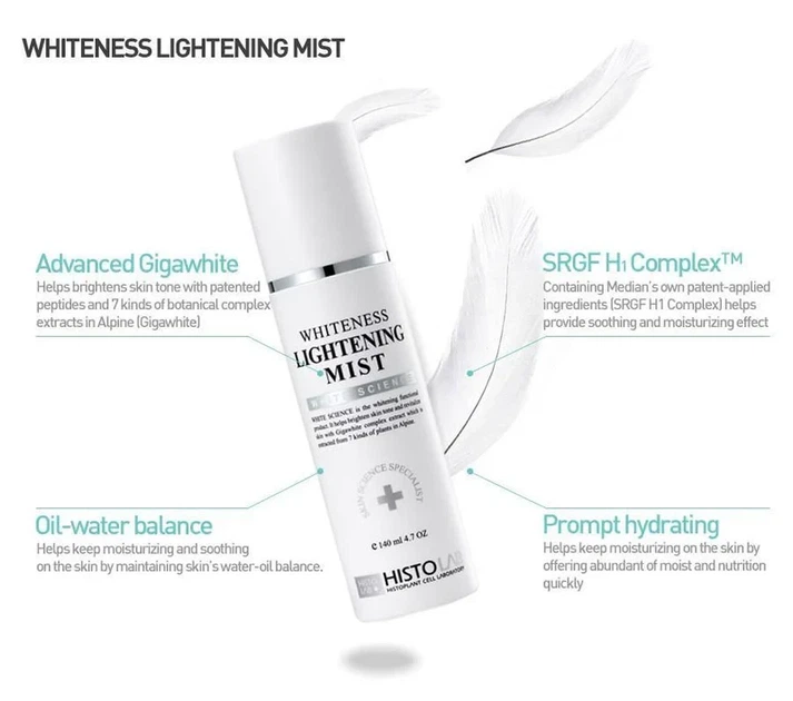 Осветляющая пре-сироватка тонер Histolab Whiteness lightening mist 200мл - изображение 2