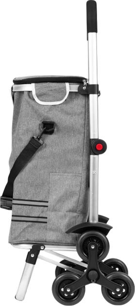 Wózek na zakupy ModernHome by Multistore składany z kieszenią termiczną 30 l Szary (PGJSFC023-GY) - obraz 3