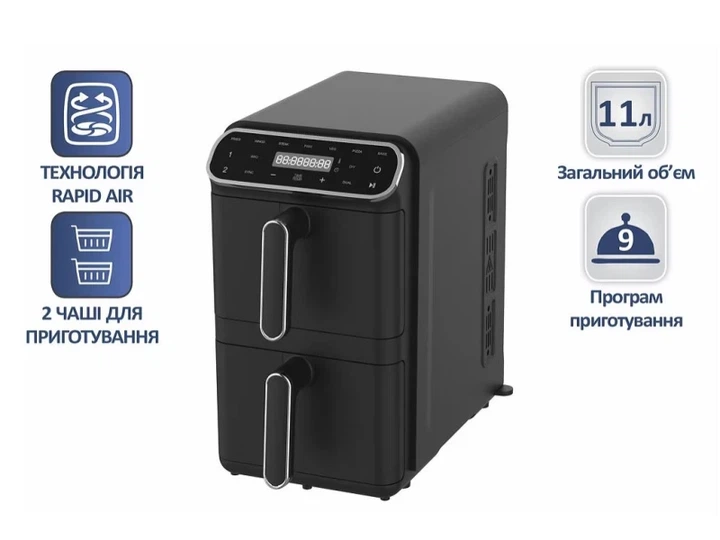 Мультипіч (аерофритюрниця) Prime Technics PMP 1128 BE - Фото 4 Мультипіч (аерофритюрниця) Prime Technics PMP 1128 BE - изображение 4